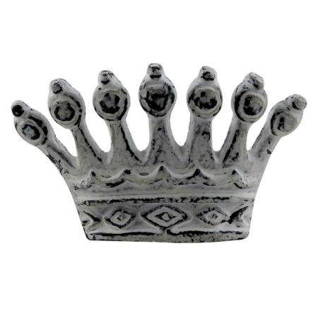 Antique White Crown Iron Cabinet Knob